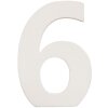 Numero 6 in MDF naturale 8x5 cm
