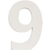 Numero 9 in MDF naturale 8x5 cm