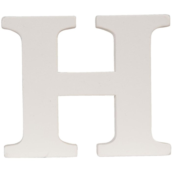 Lettera H - 9x8 cm MDF