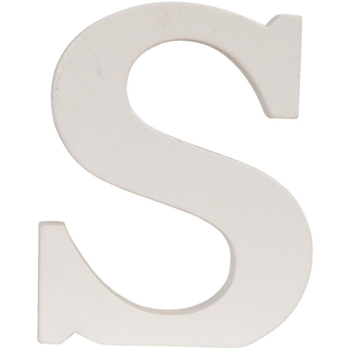 Lettera S - 6x8 cm MDF