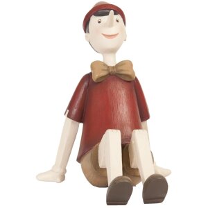 6PR0658 Clayre Eef - Figura decorativa di PINOCCHIO seduto