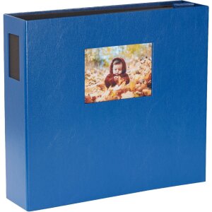 HNFD XL Album fotografico Lona 1000 immagini blu 34,5x33...
