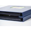 HNFD XL Album fotografico Lona 1000 immagini blu 34,5x33 cm 168 pagine nere