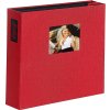HNFD Album fotografico Lona in lino rosso 1000 immagini 34,5x33 cm 168 pagine nere