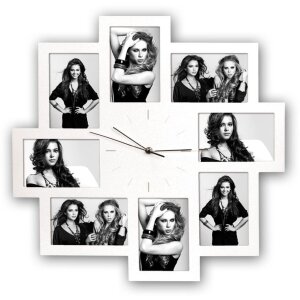 ZEP Orologio fotografico TRIESTE bianco 8 foto 10x15 cm...