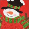 Sacchetto regalo di Natale 25x28 cm con pupazzo di neve