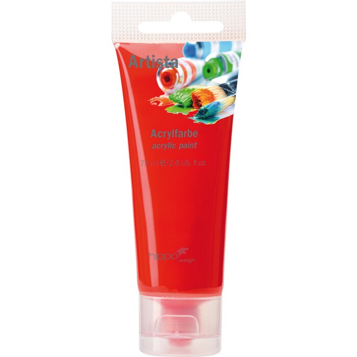 Colore acrilico, rosso, 75 ml
