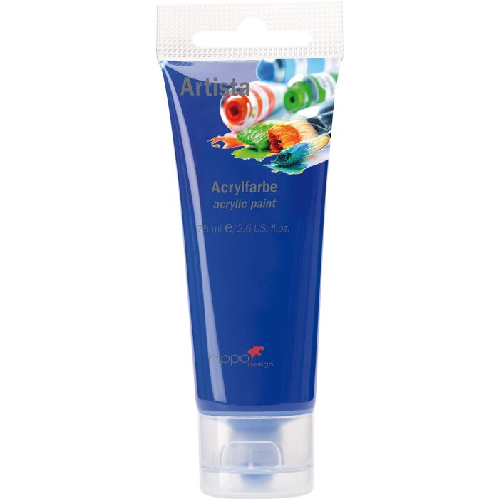 Vernice acrilica, blu scuro, 75 ml