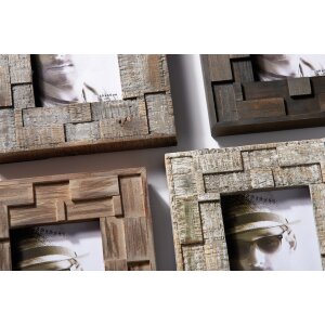 Portafoto in legno Liam marrone scuro 13x18 cm