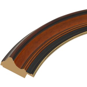 Cornice in plastica Deknudt S134 ovale bordo interno oro