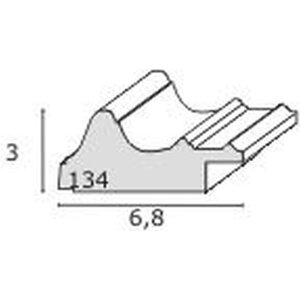 Cornice in plastica Deknudt S134 ovale bordo interno oro