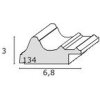 Cornice in plastica Deknudt S134 ovale bordo interno oro