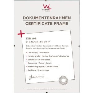 Walther Portafoto senza cornice 10,5x15, A4 fino a 70x100 cm vetro trasparente e vetro antiriflesso