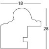 Cornice in legno Henzo Verona con Passepartout