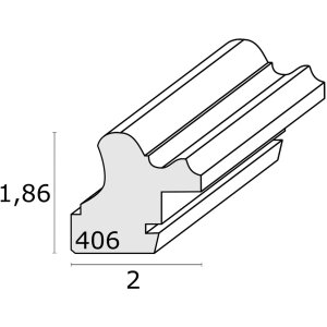 Cornice in legno Deknudt S406 Noce bordo oro