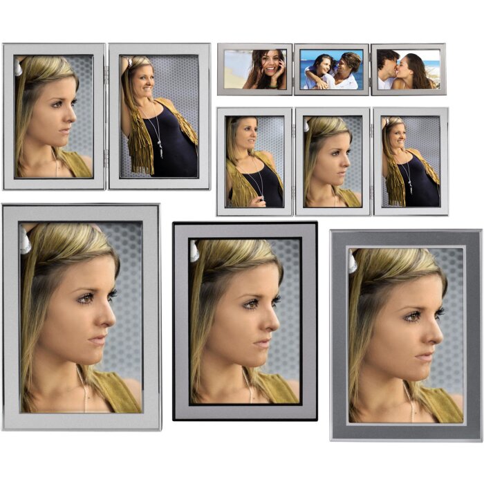 Portafoto Philadelphia Trittico a doppia cornice 10x15 cm - 21x30 cm