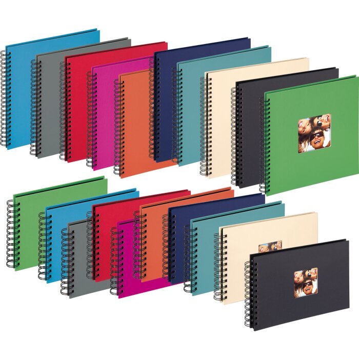 Walther album a spirale FUN 23x17 cm e 30x30 cm 40 o 50 pagine nere