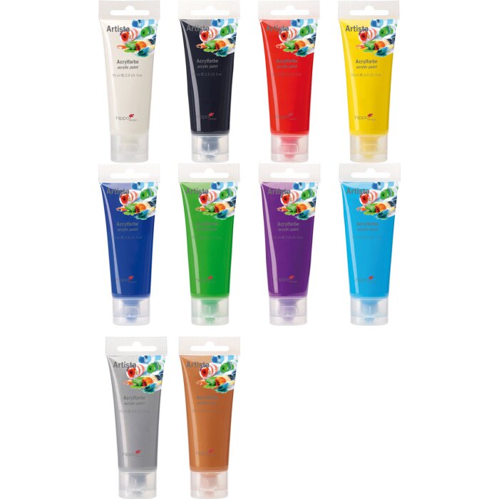 Artista vernice acrilica 75ml diversi colori