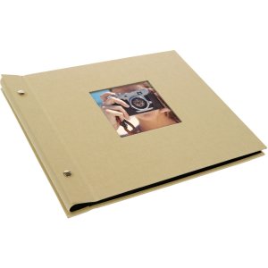 Album a vite Goldbuch Bella Vista sand 30x25 cm 40 pagine nere