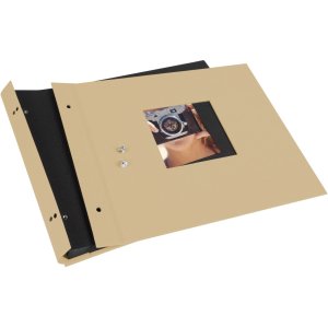 Album a vite Goldbuch Bella Vista sand 30x25 cm 40 pagine nere