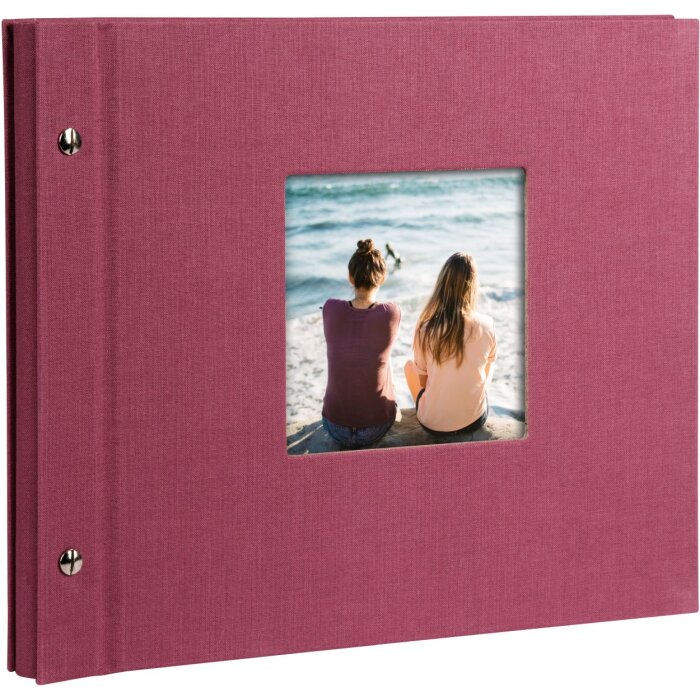 Goldbuch Album a vite Bella Vista fucsia 30x25 cm 40 pagine nere