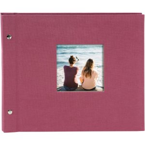 Goldbuch Album a vite Bella Vista fucsia 30x25 cm 40 pagine nere