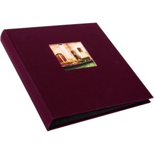 Album fotografico Bella Vista bordeaux 30x31 cm pagine in b/n