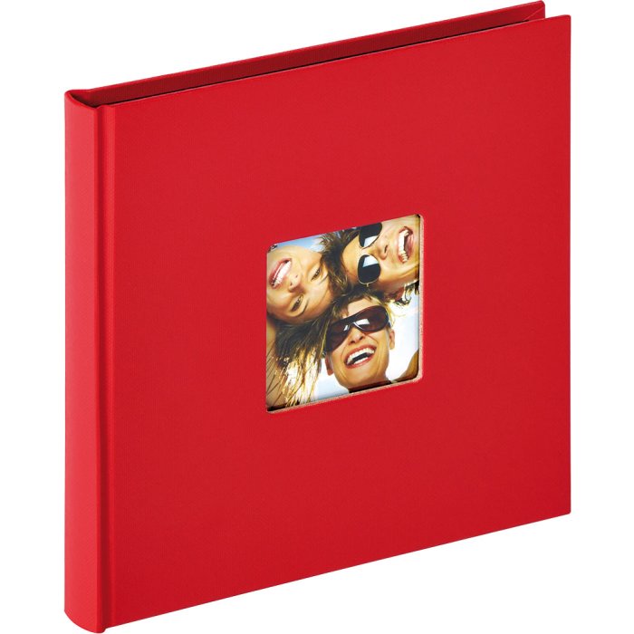 Album di design Fun rosso, 18x18 cm