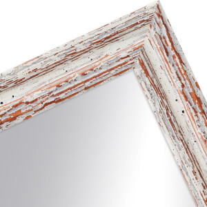 Specchio vetro cornice legno H740 bianco 24x30 cm
