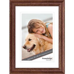 Cornice di legno in vetro da museo H740 marrone 15x15 cm