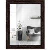 Specchio vetro cornice legno H740 nero 50x50 cm