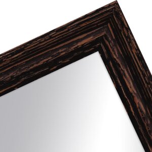 Specchio vetro cornice in legno H740 nero 50x60 cm