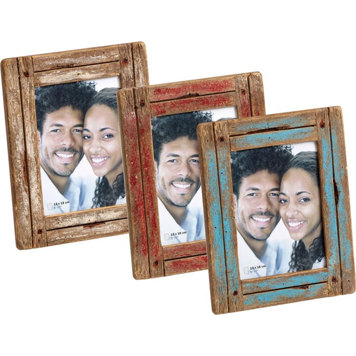 Portafoto in legno Dupla 3 colori 10x15 cm, 13x18 cm, 15x20 cm, 20x30 cm e 30x40 cm