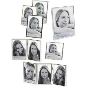 Chloe cornice classica argento lucido doppia cornice...