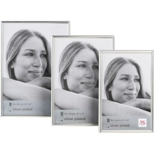 Chloe cornice classica argento lucido doppia cornice...