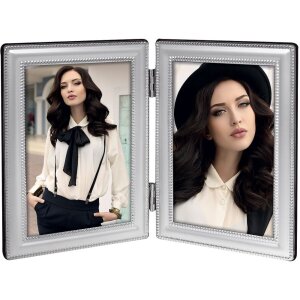 Portafoto in metallo ZEP Nele argento lucido da 7x10 cm a...