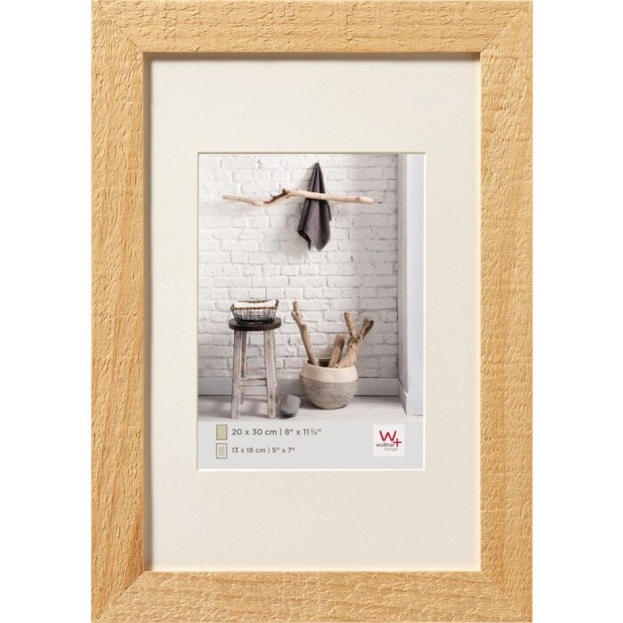 Telaio in legno Walther HOME naturale 20x30 cm con Passepartout 13x18 cm