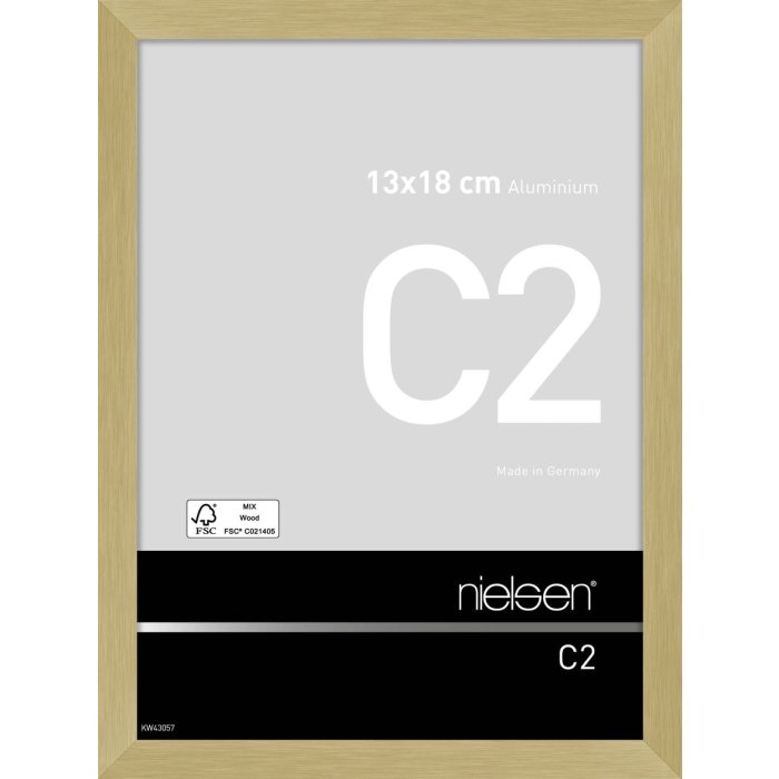 Nielsen Telaio in alluminio c2 13x18 cm struttura oro opaco