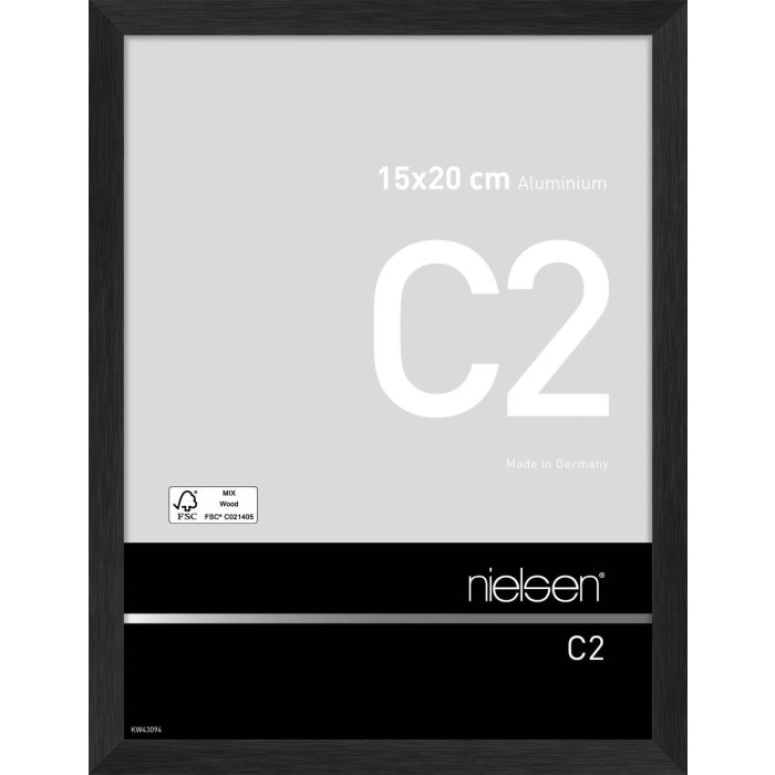 Nielsen Telaio in alluminio C2 15x20 cm nero opaco