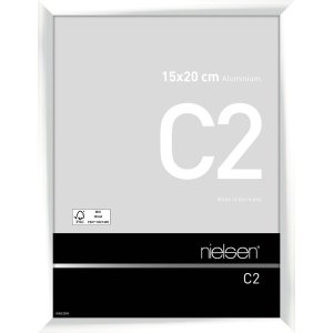 Cornice Nielsen in alluminio C2 15x20 cm bianco lucido