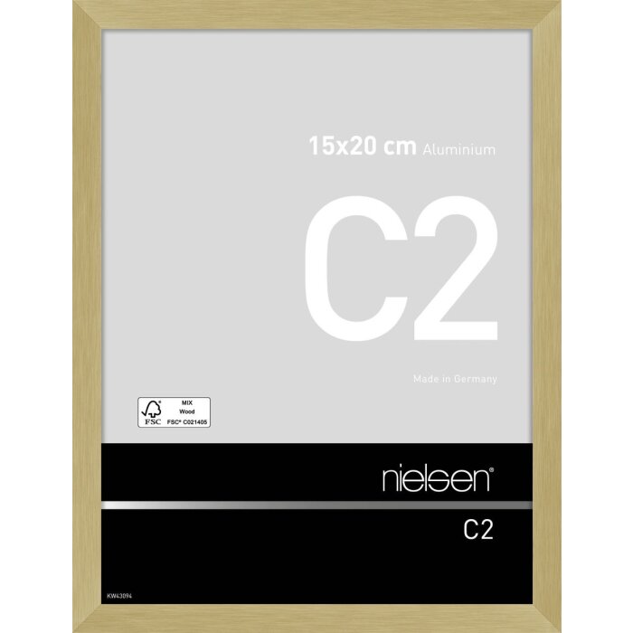Nielsen Telaio in alluminio C2 15x20 cm struttura oro opaco