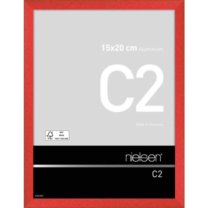 Telaio Nielsen in alluminio C2 15x20 cm rosso tornado