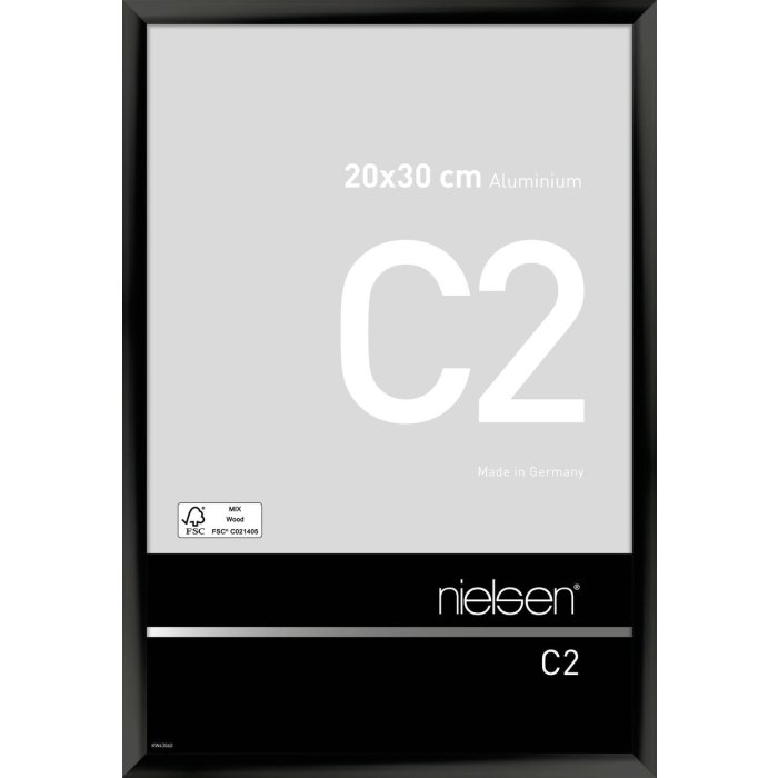 Telaio Nielsen in alluminio C2 20x30 cm anodizzato nero lucido