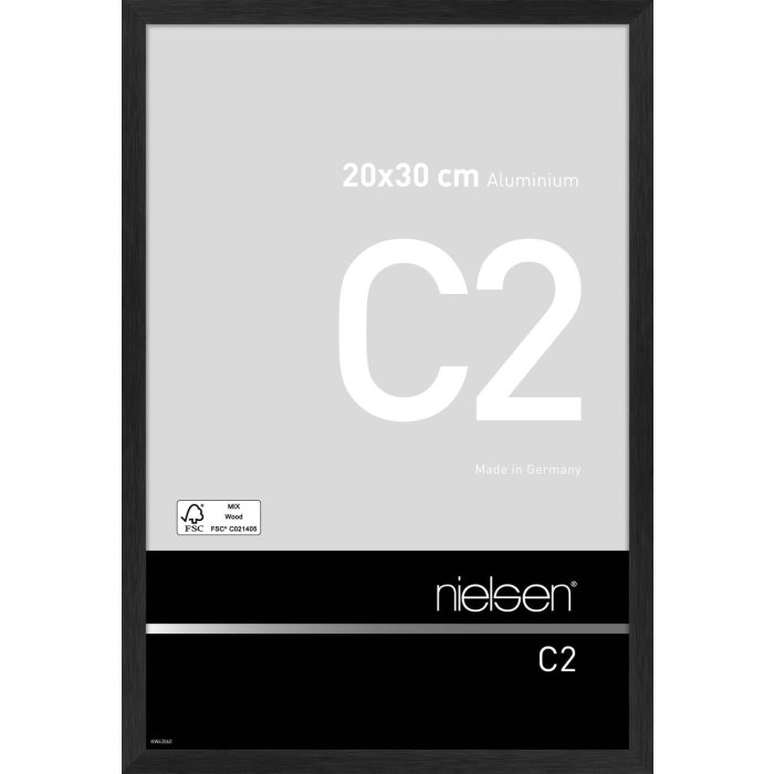 Nielsen Telaio in alluminio C2 20x30 cm nero opaco