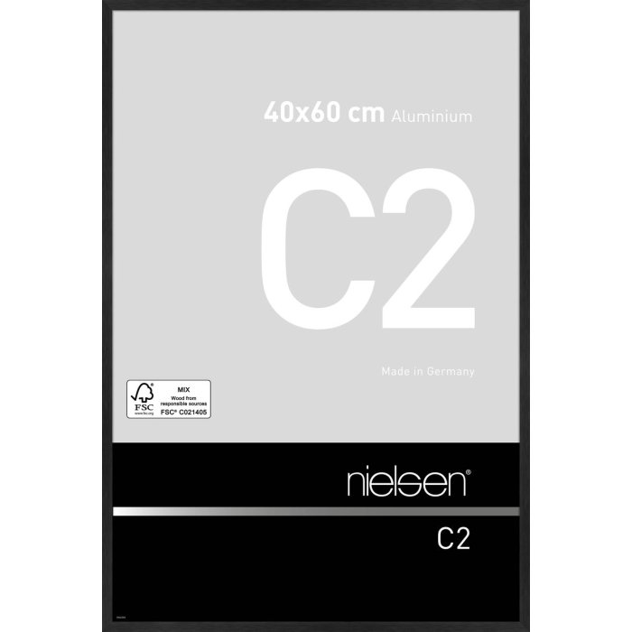 Nielsen Telaio in alluminio C2 40x60 cm nero opaco