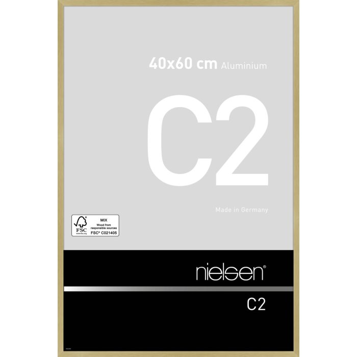 Telaio Nielsen in alluminio C2 40x60 cm testurizzato oro opaco