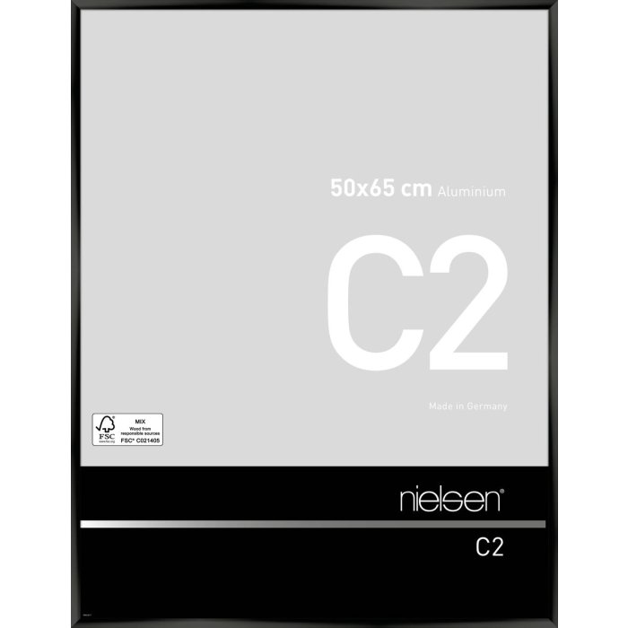 Telaio Nielsen in alluminio C2 50x65 cm anodizzato nero lucido