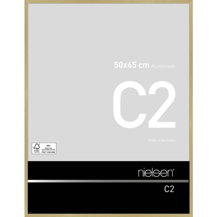 Telaio Nielsen in alluminio C2 50x65 cm testurizzato oro opaco