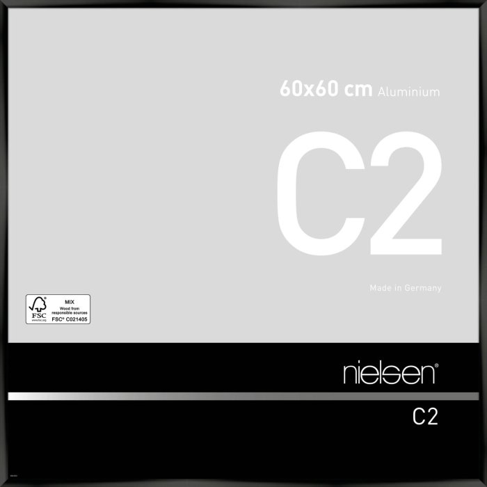 Nielsen Telaio in alluminio c2 60x60 cm anodizzato nero lucido