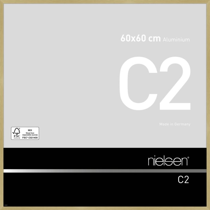 Nielsen Telaio in alluminio C2 60x60 cm struttura oro opaco